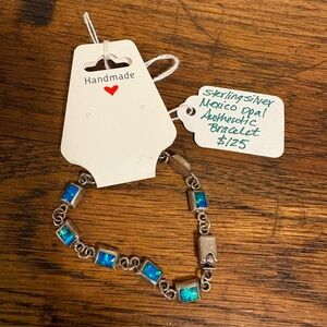 Sterling Silver Opal Bracelet-Mexico